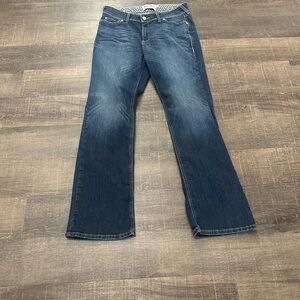 Ariat Women's High Rise Boot Cut Jeans in Deep Blue Size 16L